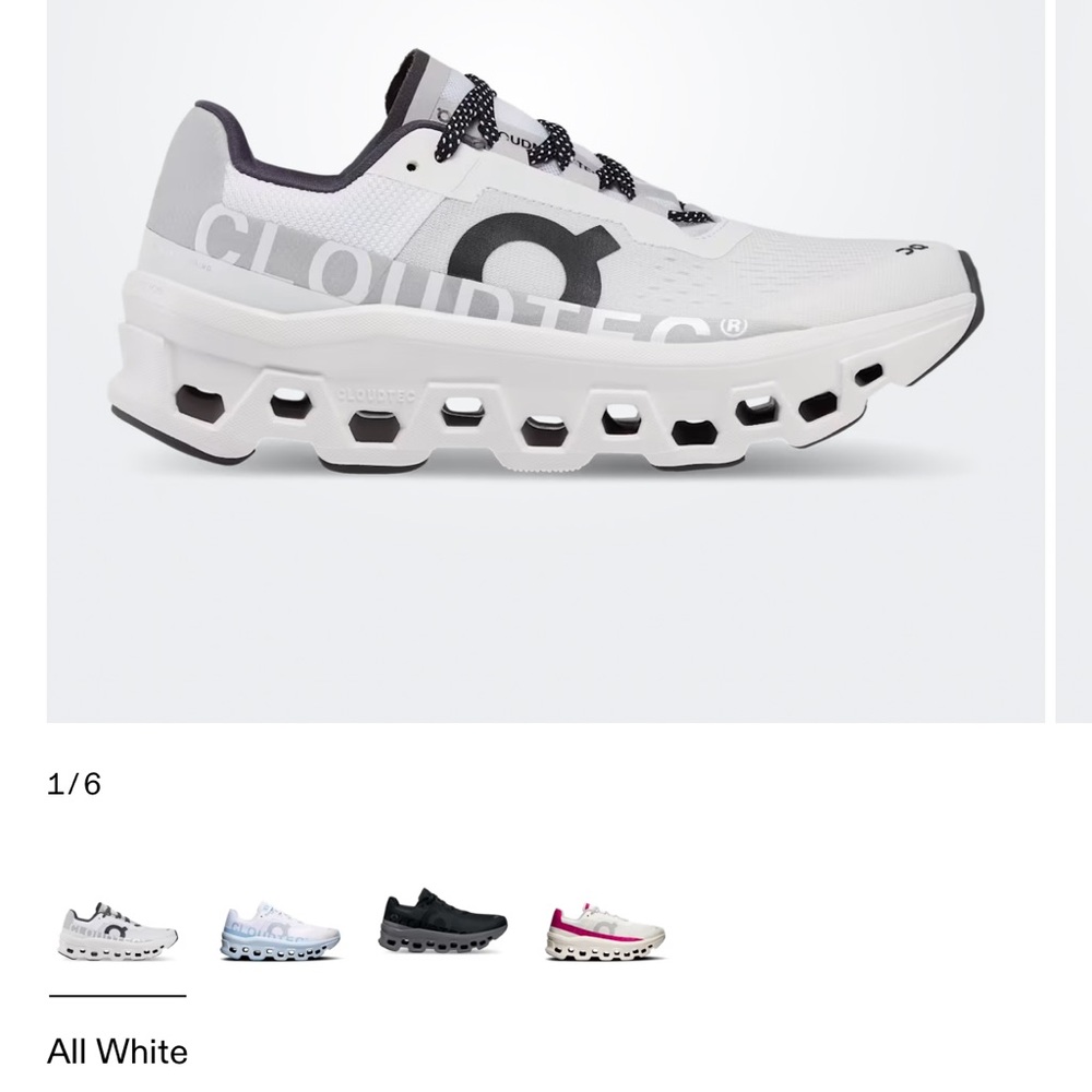 On Cloudtec Women’s All White Athletic Running Shoes - Picture 1 of 6